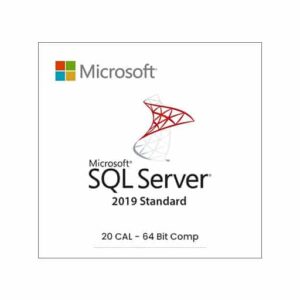 Microsoft SQL Server 2019 Standard – 20 CAL – 64 Bit Comp