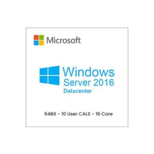 Microsoft Windows Server 2016 Datacenter – 64Bit – 10 User CALS – 16 Core – Download