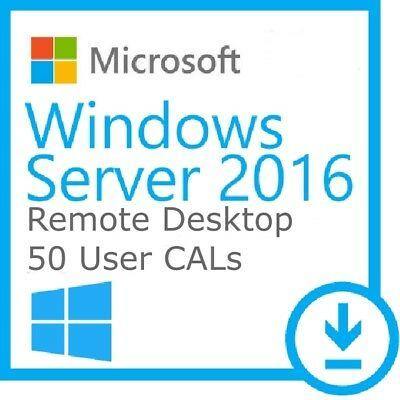 RDS (Remote Desktop Services) for Windows Server 2016 50 User CAL - Indigo Software
