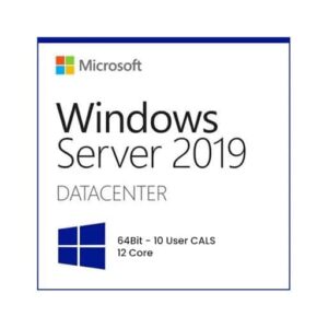Microsoft Windows Server 2019 Datacenter – 64Bit – 10 User CALS – 12 Core – Download