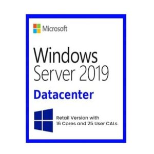 Microsoft Windows Server 2019 Datacenter Retail Version with 16 Cores and 25 User CALs – Download