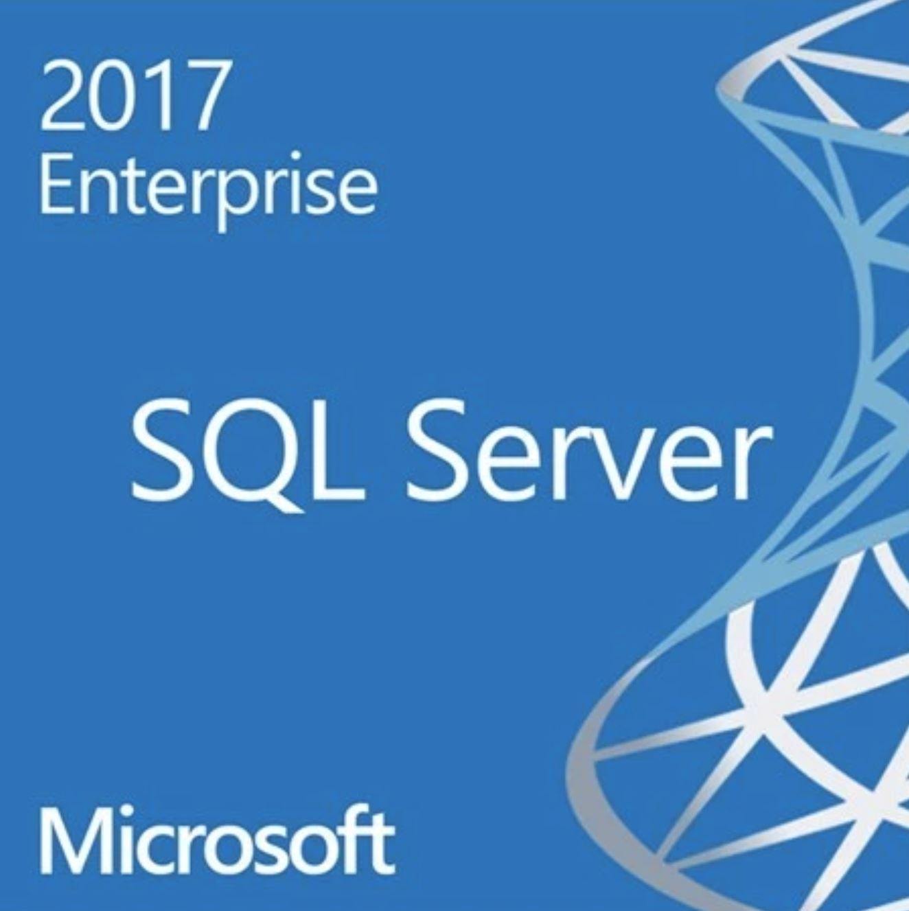 Microsoft SQL Server 2017 Enterprise Unlimited Core 10 CAL 64 Bit Comp Indigo Software