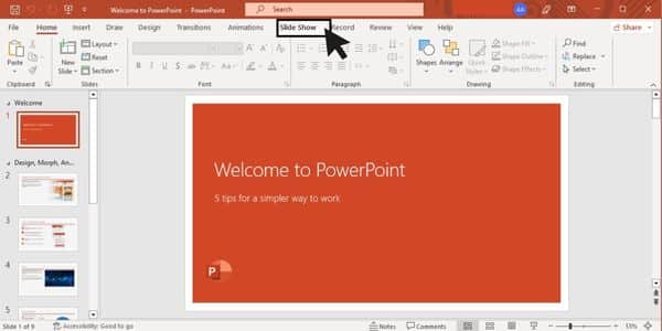 Open your PowerPoint presentation