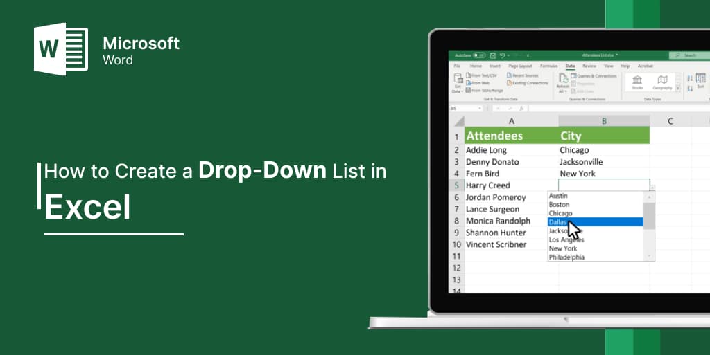 drop down list in excel