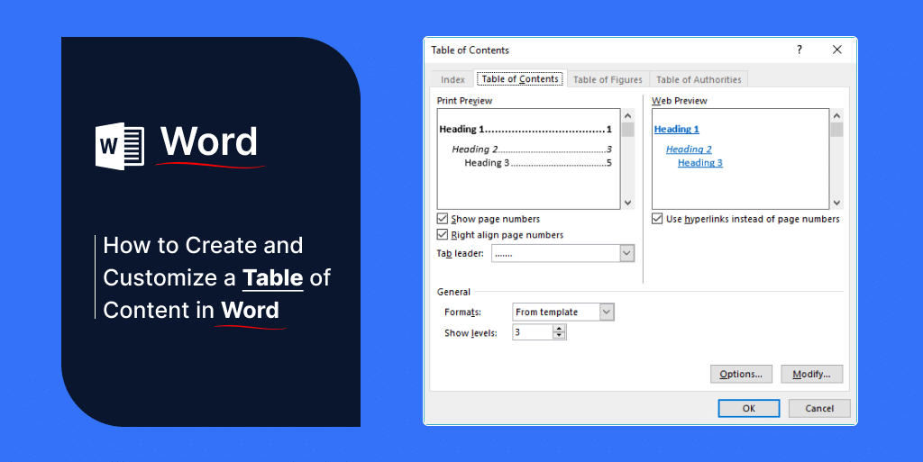 How to Create and Customize a Table of Content in Word