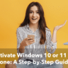 how to activate windows 10 or 11 over the phone