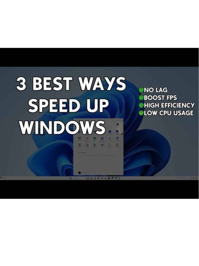 3 Steps to Speed Up Windows